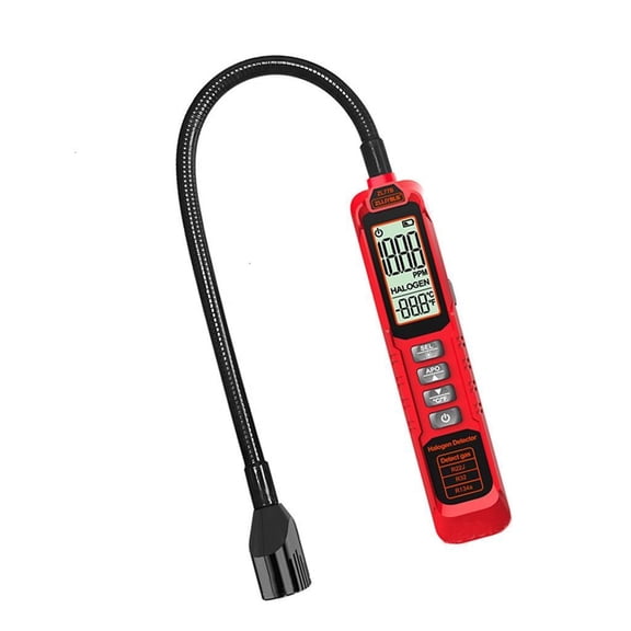 CFCs HCFCs Gas Tester Halogen Leak Tester 0-1000PPM HVAC Leak Detector