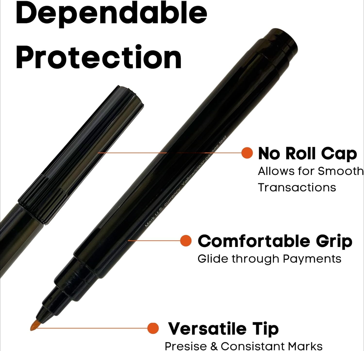 CFD50PK Counterfeit Bill Detector Marker Pen, Made in The USA, 50 Count