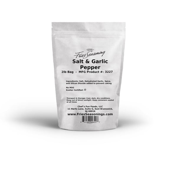 CFF Gourmet Fries Seasoning - Salt and Garlic Pepper Powder Seasoning, 2 LB