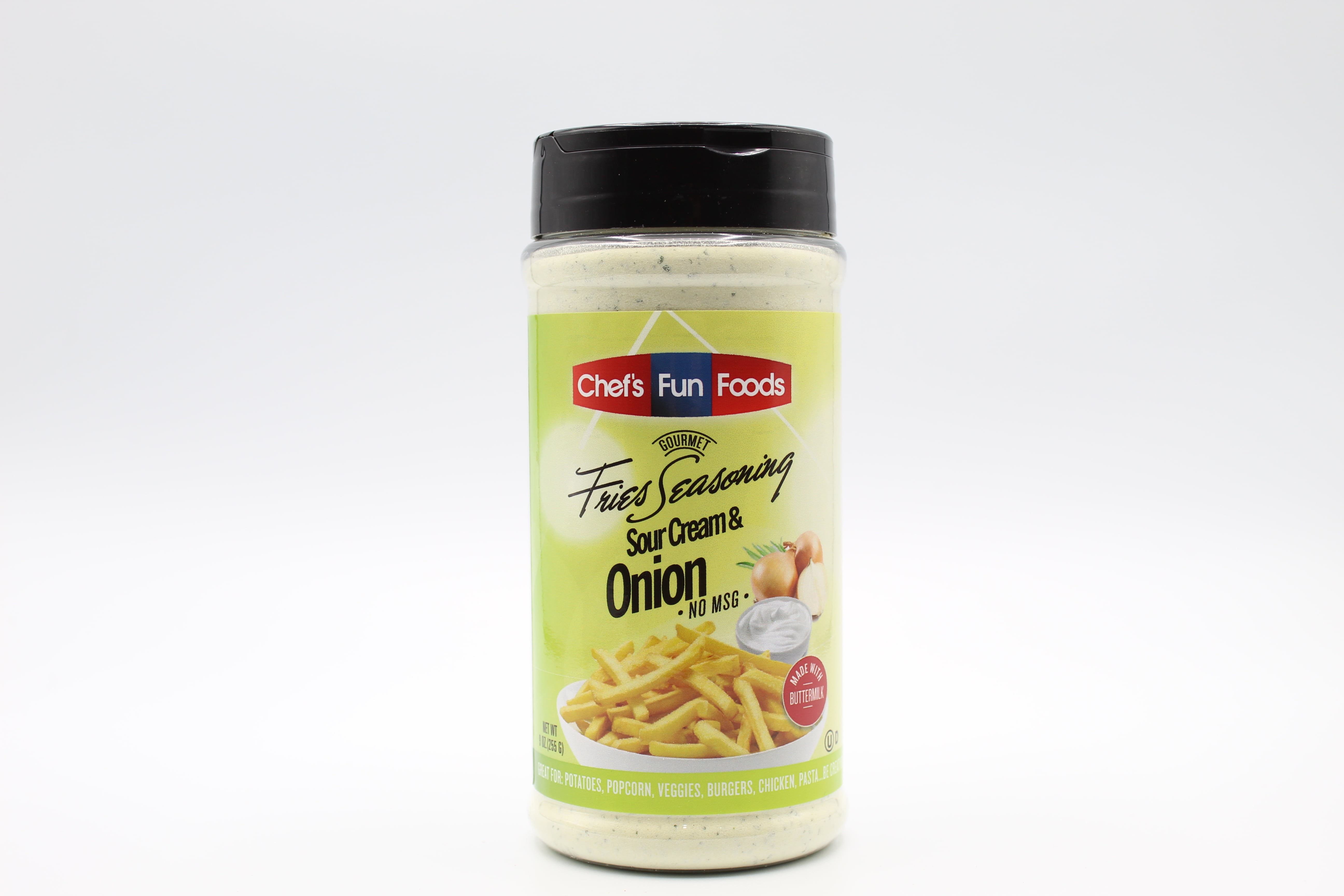Gourmet Fries Seasonings Bottle Sour Cream and Onion 9 Ounce