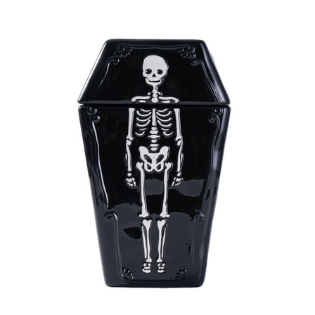 Way to Celebrate Halloween Ceramic Coffin Cookie Jar