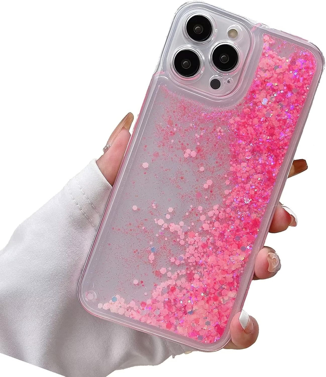 CFHADD-Luminous Effect Moving Quicksand Back Case Cover for iPhone 13 ...