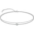 thumbnail image 1 of CFIOZYOS 925 Sterling Silver Ankle Bracelet Multilayer Anklets for Women Satellite, Star, Cross, Circle, Butterfly, Teardrop, Oval Disk Layered Anklet Beach Jewelry, 1 of 6