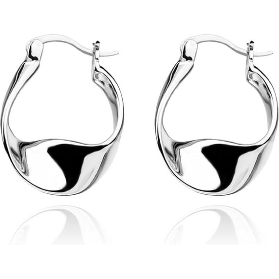 CFIOZYOS 925 Sterling Silver Earrings Silver Hoop Earrings for Women Small Huggie Hoops, Lightweight Chunky Hoops, Hypoallergenic Nickel-Free Elegant Everyday Jewelry