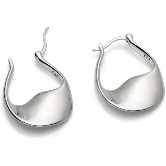 CFIOZYOS 925 Sterling Silver Earrings Silver Hoop Earrings for Women Small Huggie Hoops, Lightweight Chunky Hoops, Hypoallergenic Nickel-Free Elegant Everyday Jewelry