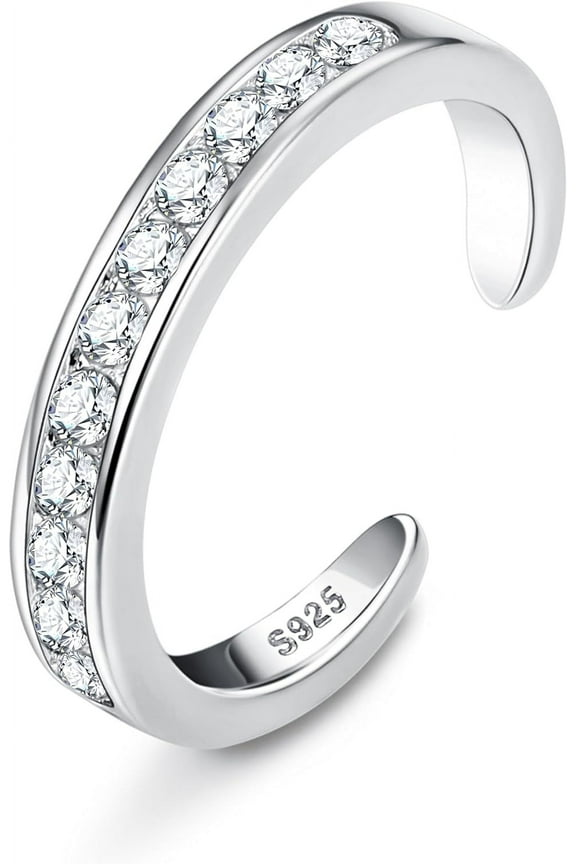 925 Sterling Silver Toe Rings for Women 18K White Gold Plated Arrow Heart Infinity Vintage Celtic Knot Teardrop Daisy Flower Stylish Toe Rings Adjustable Toe Band Rings Summer Beach