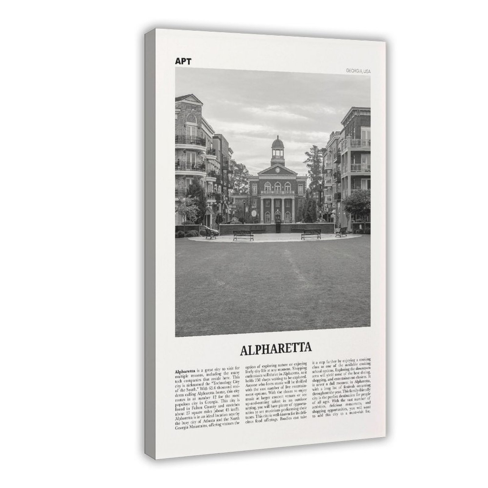 CFIOZYOS Alpharetta Print Black And White, Alpharetta Wall Art, Alpharetta Poster, Alpharetta ...