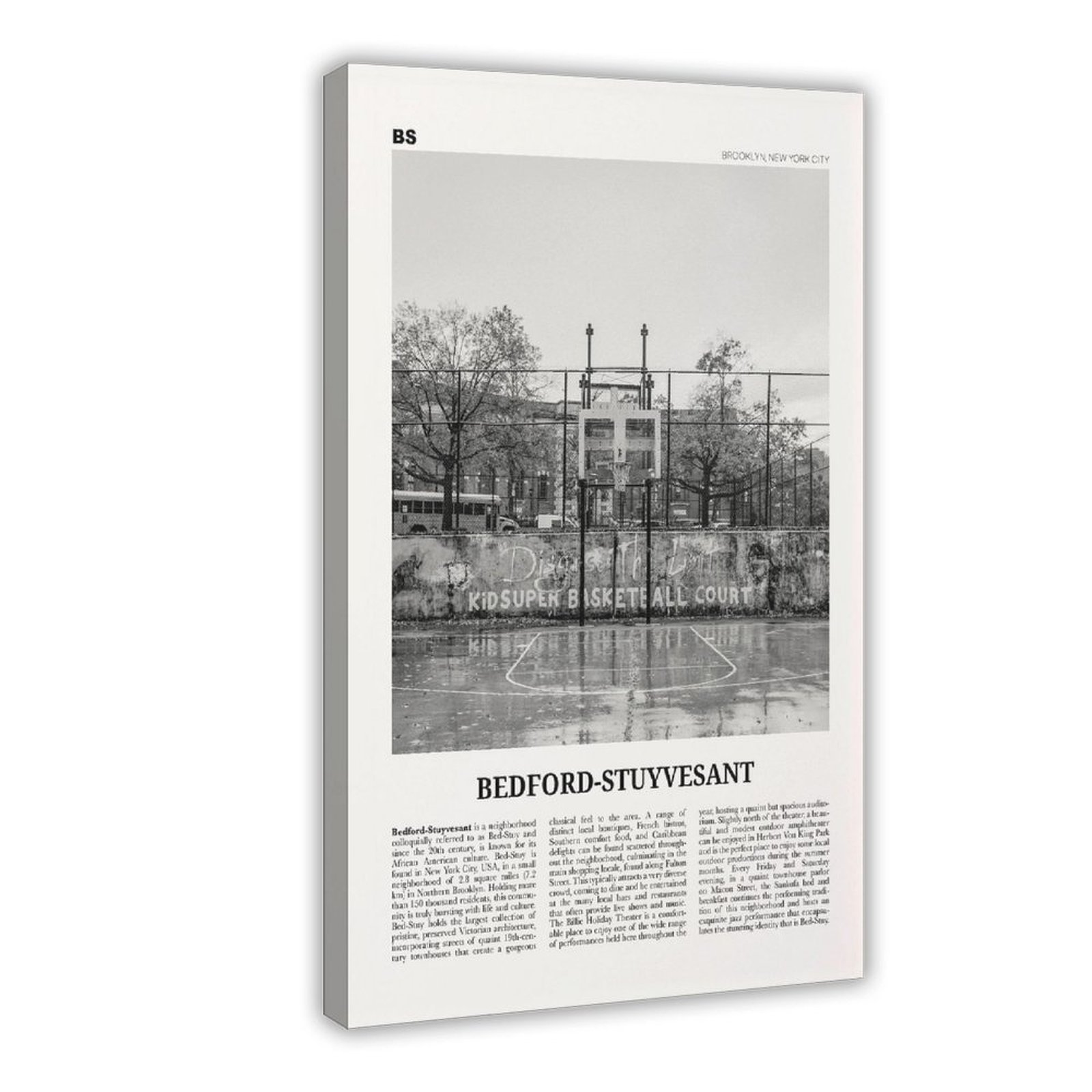CFIOZYOS Bedford-Stuyvesant Print Black And White, Bedford–Stuyvesant ...