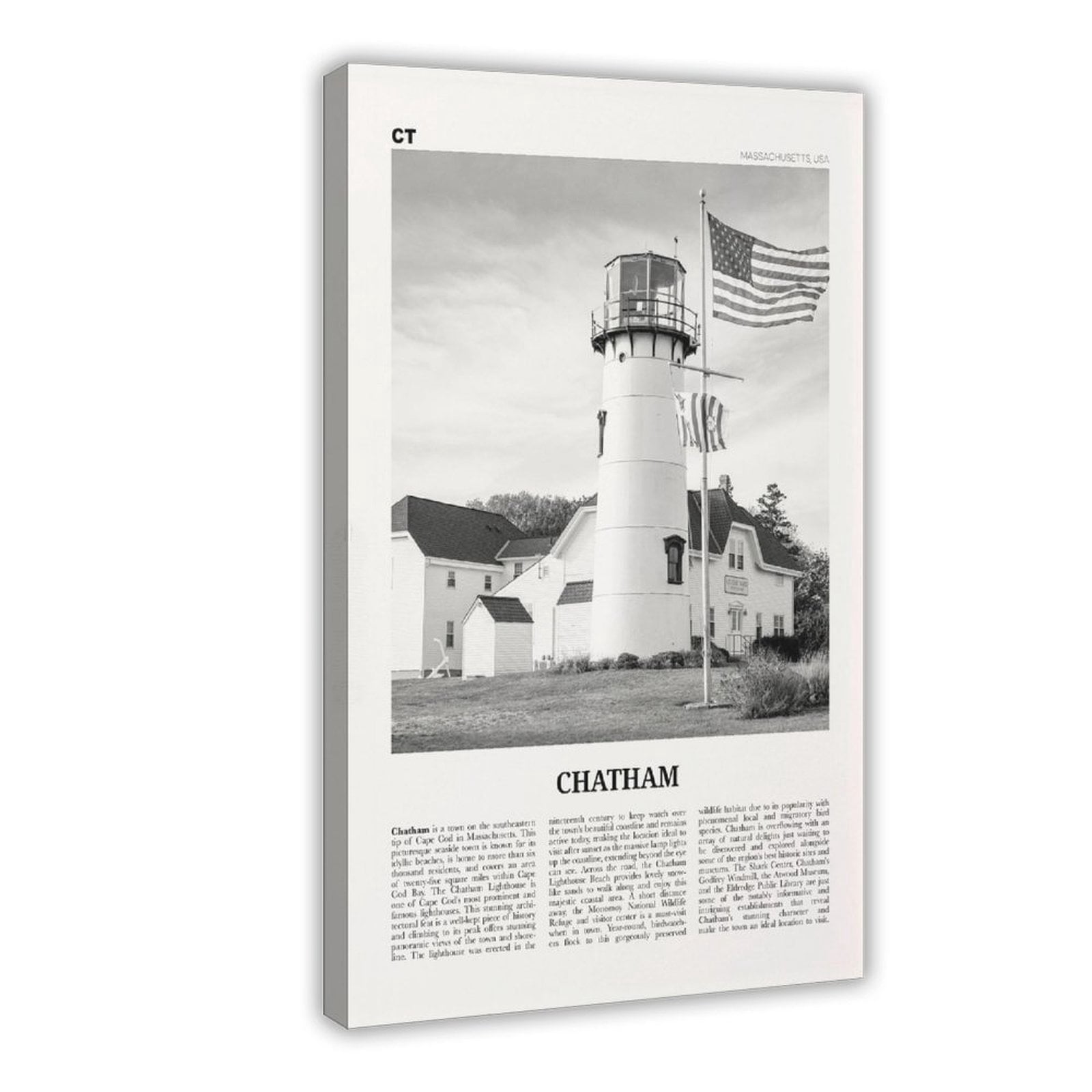 CFIOZYOS Chatham Print Black And White, Chatham Wall Art, Chatham ...