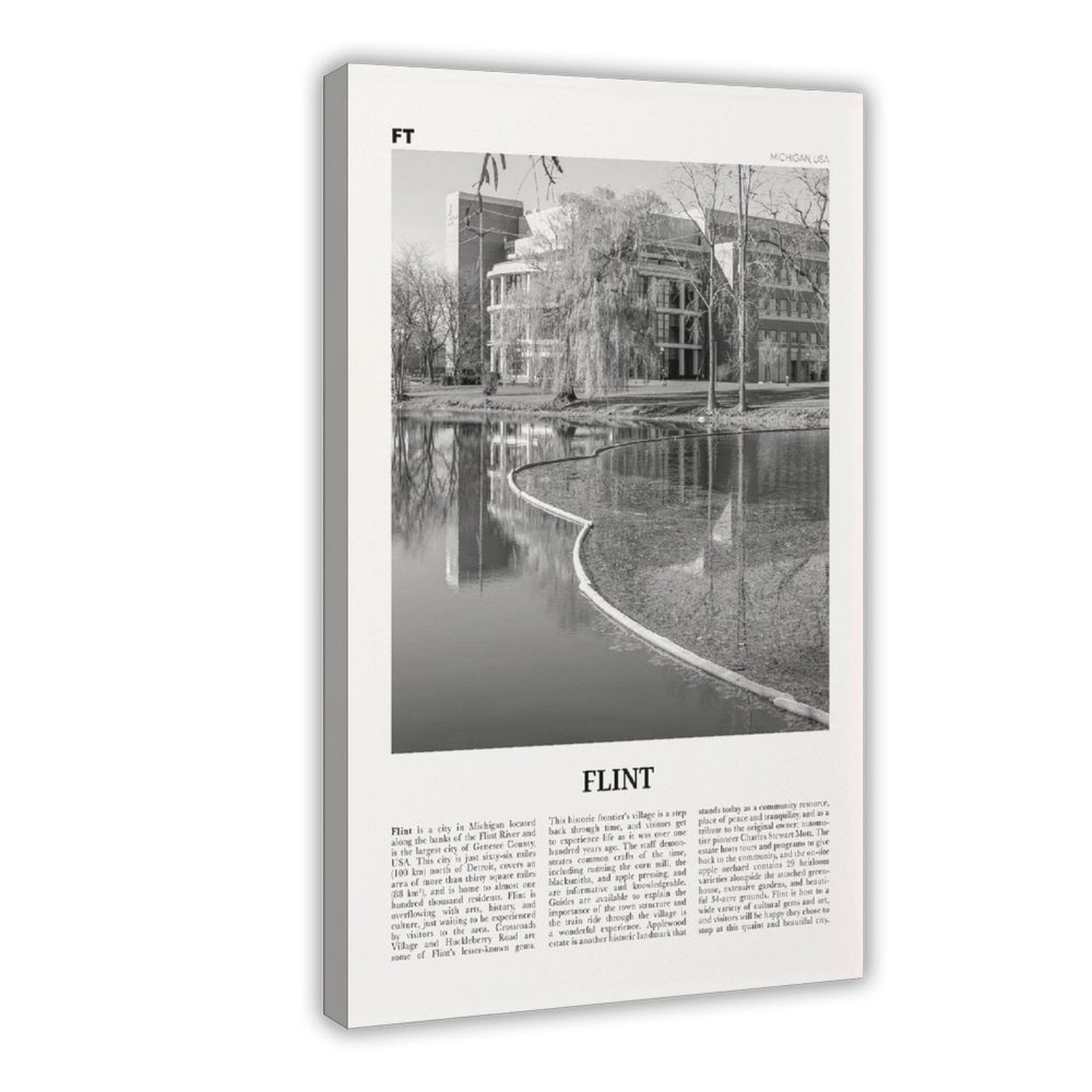 CFIOZYOS Flint Print Black And - CFIOZYOS Flint Print Black White Flint Wall Art Flint Poster Flint Photo Flint Map Michigan USA United States Canvas Posters Wall Art Bedroom Office F5c648d2 D629 4e4c 9c95 9e1236c0401f.9496a666e0121b02411953036d25615f