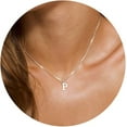 thumbnail image 1 of CFIOZYOS Gold Initial Necklaces for Women, Dainty Gold Letter Necklace Tiny A-Z Pendant Choker Necklace Trendy Cute Personalized Monogram Name Necklace Gold Jewelry Necklace for Women Gift, 1 of 10