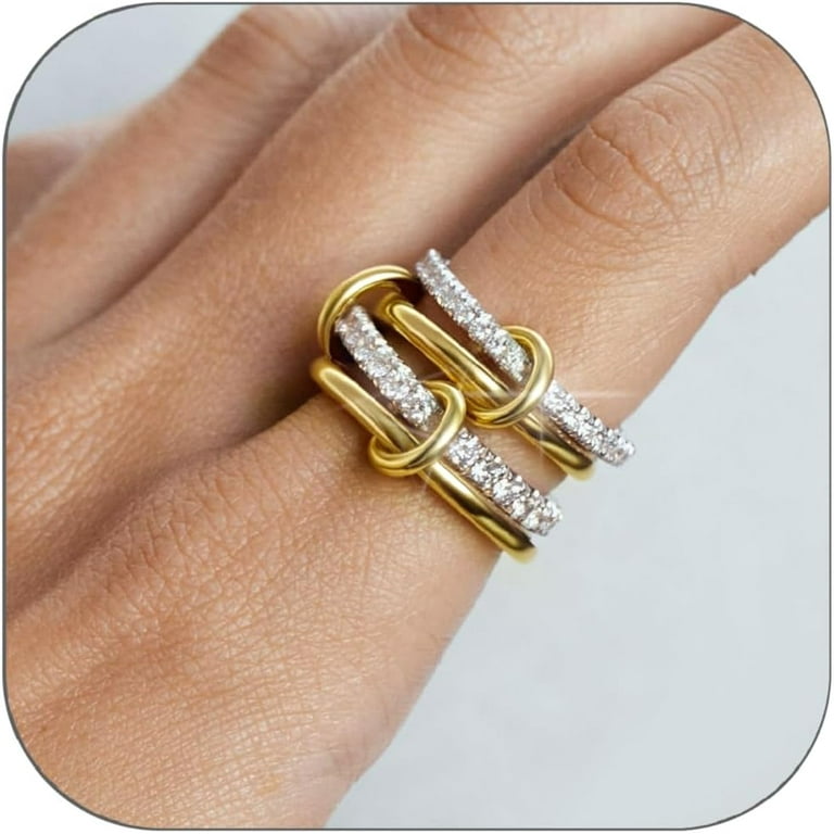 CFIOZYOS Gold Stackable Rings for Women Non Tarnish, 18k Gold