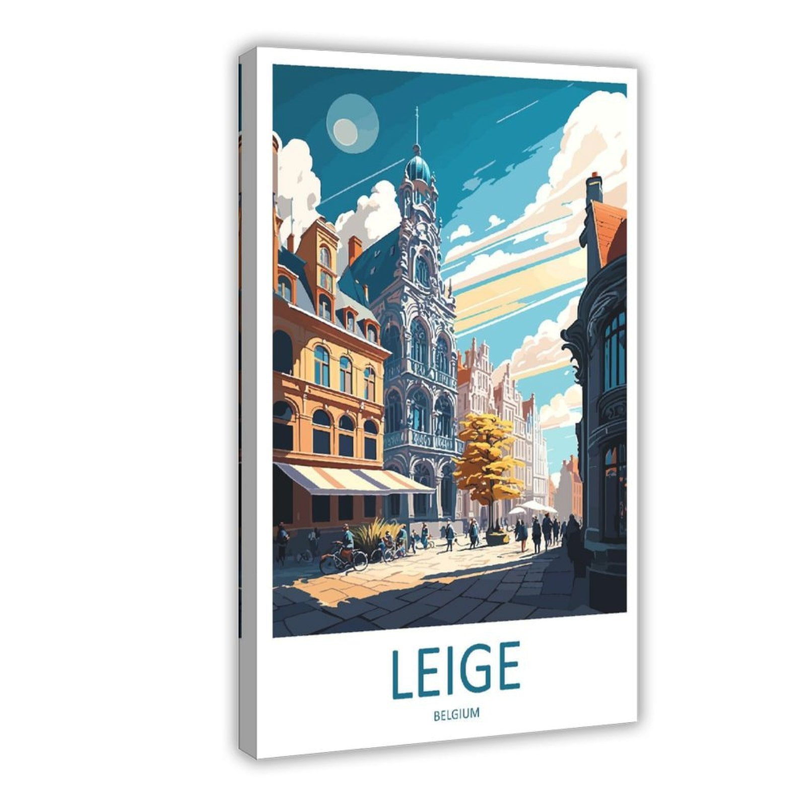 CFIOZYOS Leige Travel Print Leige Décor Leige Belgium Gift Leige Wall