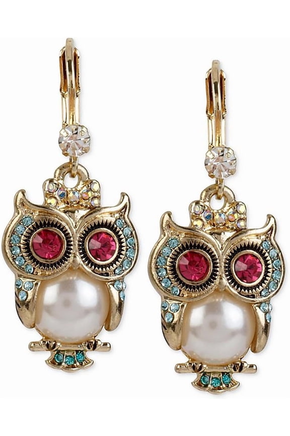Pearl Critters Owl Drop Earrings