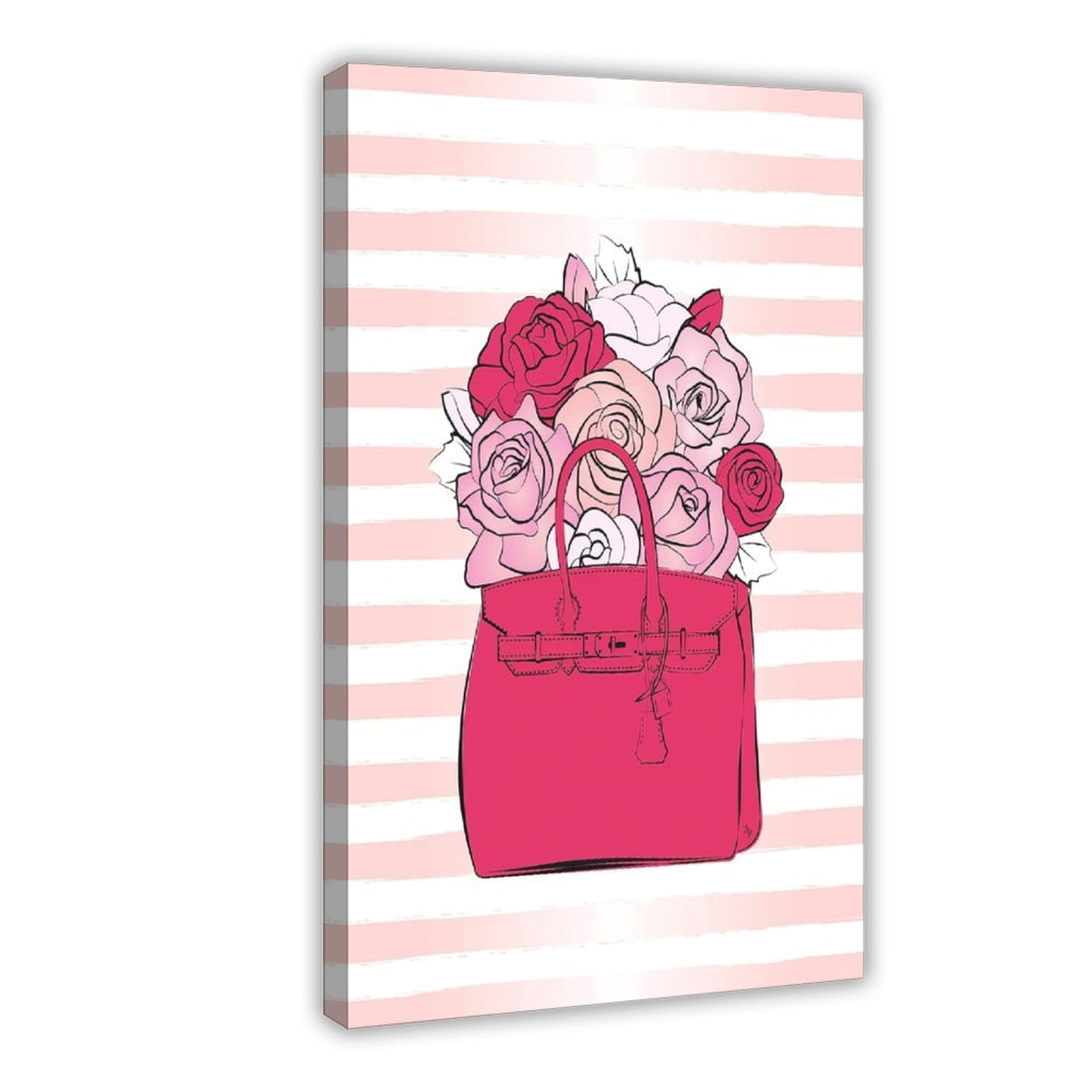 CFIOZYOS Pink Blooming Bag Canvas Poster Bedroom Decor Sports Landscape