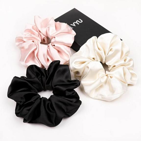 CFIOZYOS Scrunchies Hair Ties for Women - Big Silk Satin Scrunchie Exra Large Jumbo Gaint Oversized Cute Scrunchy for Curl Thick Hair Ligas Para el Cabello De Mujer Decorations