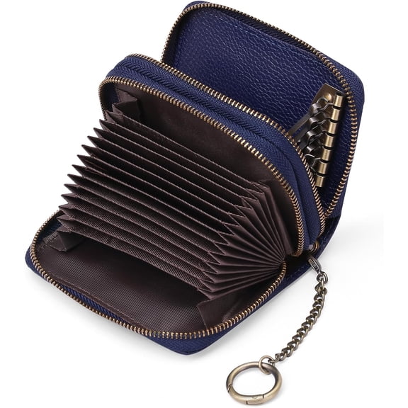 CFIOZYOS Small Genuine Leather Wallet for Women, RFID Blocking Credit Card Holder Wallet