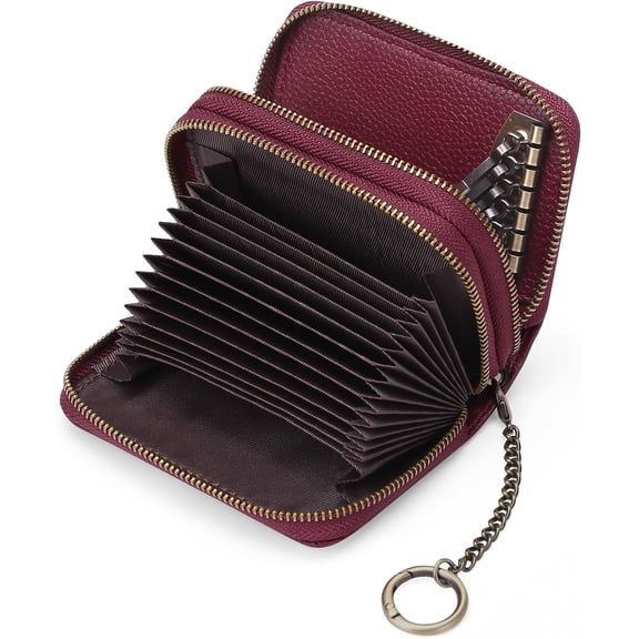 CFIOZYOS Small Genuine Leather Wallet for Women, RFID Blocking Credit Card Holder Wallet