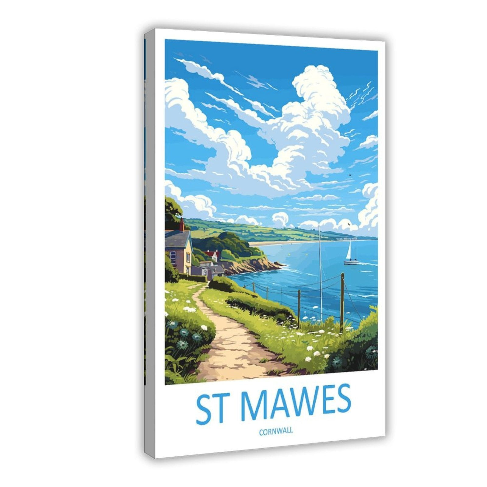CFIOZYOS St Mawes Travel Print St Michaels Mount Décor St Michaels ...