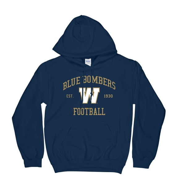 CFL Blue Bombers Football Navy X-Large Hoodie