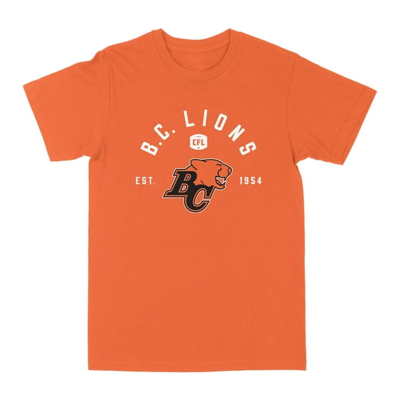CFL British Columbia Lions EST Orange Small T-Shirt