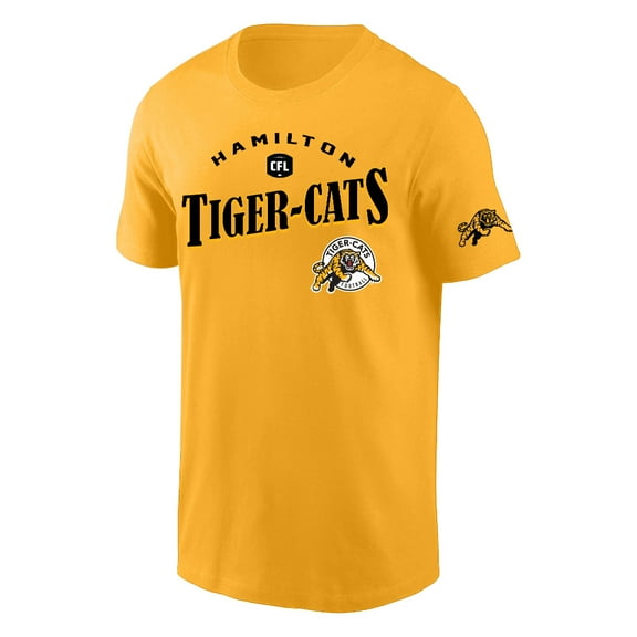 CFL Hamilton Tiger Cats Slant Gold Medium T-Shirt