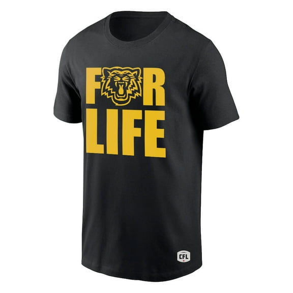 CFL Hamilton Tiger Cats for Life Black Medium T-Shirt