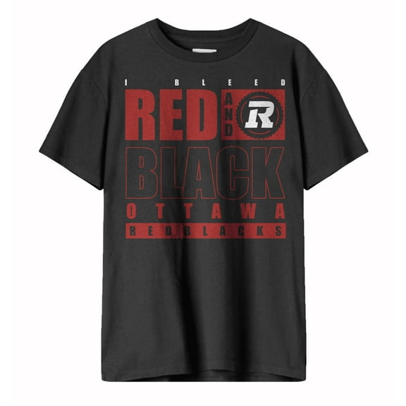 CFL Ottawa Redblacks I Bleed Black Medium T-Shirt