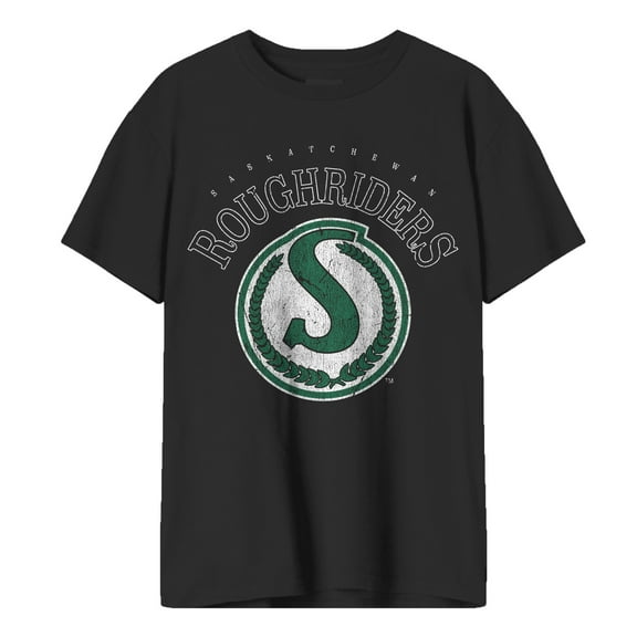 CFL Saskatchewan Roughriders Logo Large Black Large T-Shirt