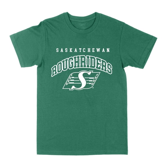 CFL Saskatchewan Roughriders Roughriders Arch Text Forest-Green Medium T-Shirt