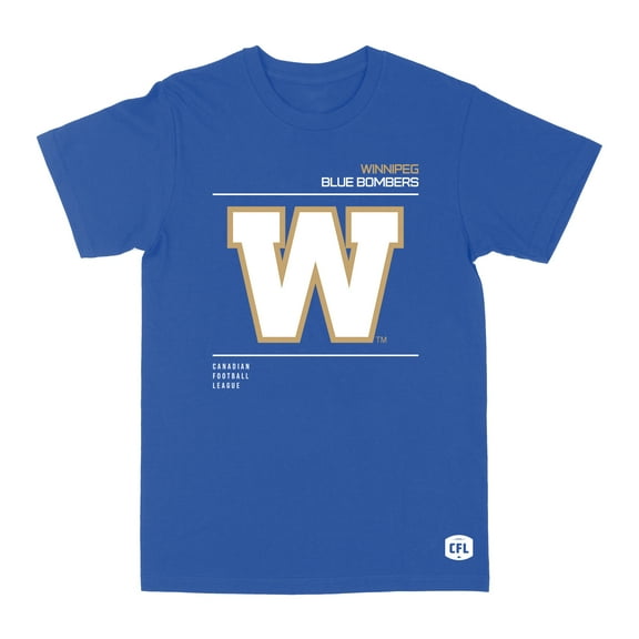 CFL Winnipeg Blue Bombers Lines Royal-Blue Small T-Shirt