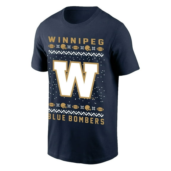CFL Winnipeg Blue Bombers Xmas Design Navy Large