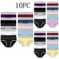 thumbnail image 1 of CFLVAEK 10 Pack Plus Size Underwear for Women Comfort Cotton High Waisted Briefs Seamelss Butt Lift Panties Comfy Full Coverage Everyday Underpants(Yellow XL), 1 of 9