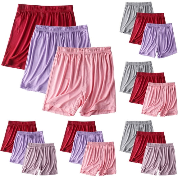 CFLVAEK 3 Pack Plus Size Womens Shorts Soft Modal Shorts Comfy High Waisted Lounge Shorts Summer Casual Sleep Shorts Purple L