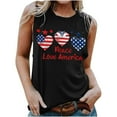 thumbnail image 1 of CFLVAEK 4th of July Tank Top for Women American Flag Patriotic Shirts Casual Summer Sleeveless Crewneck Going Out Tank Tops Independence Day Shirts S, 1 of 4