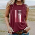 thumbnail image 1 of CFLVAEK American Flag Patriotic Tank Tops for Women Casual Summer Crewneck Shirts 4th of July Sleeveless Tanks Independence Day Going Out Tank Top M, 1 of 4