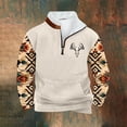 thumbnail image 1 of CFLVAEK Aztec Sweatshirts for Men Big and Tall Half Zip Sweatshirt Vintage Long Sleeve Pullover Tops with Pockets Beige M, 1 of 3