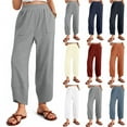 thumbnail image 1 of CFLVAEK Barrel Sweatpants Women with Pockets Loose Fit Wide Leg Sweatpant Plain High Waisted Baggy Lounge Pants Wine L, 1 of 7