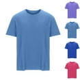 thumbnail image 1 of CFLVAEK Big and Tall Mens T Shirts Loose Short Sleeve Cotton Tshirts Crew Neck Casual Summer Tshirts Solid Color Basic Tees Blue XXXXXXL, 1 of 5