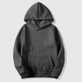 thumbnail image 1 of CFLVAEK Black Hoodies for Men Pullover Oversized Long Sleeve Hooded Sweatshirts Big and Tall Fall Sweatshirt with Pocket, 1 of 6