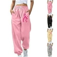 thumbnail image 1 of CFLVAEK Breast Cancer Awareness Sweatpants for Women Casual Drawstring High Waist Gift Pants for Breast Cancer Survivor Comfy Cinch Bottom Baggy Sweat Pant Pink XXL, 1 of 5