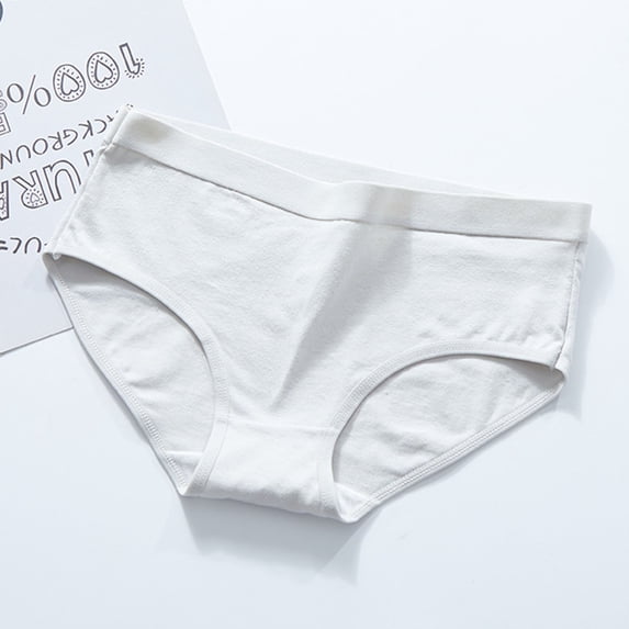 CFLVAEK Cotton Underwear for Women Mid Waisted Seamless Briefs Breathable Full Coverage Ladies Panties Silver M