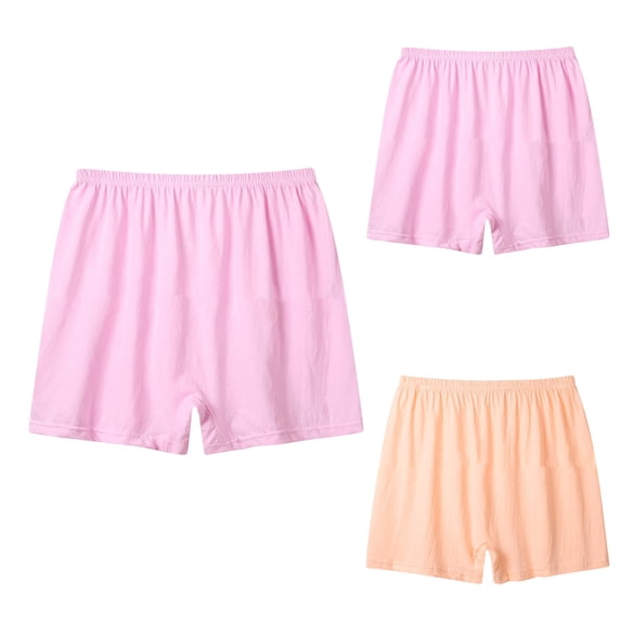 CFLVAEK Cotton Underwear for Women Plus Size High Waisted Boy Shorts Comfort Loose Solid Color Ladies Panties Yellow XL(105)