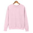thumbnail image 1 of CFLVAEK Crew Neck Sweatshirts Women Comfort Long Sleeve Fall Sweatshirt Classic Plain Pullover Tops Pink XL, 1 of 8
