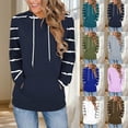 thumbnail image 1 of CFLVAEK Cute Hoodies for Women Striped Long Sleeve Hooded Pullovers Casual Drawstring Hoodie Sweatshirts with Pockets Fall Fashion Clothes 2025 Gray S, 1 of 7
