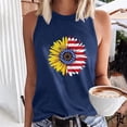 thumbnail image 1 of CFLVAEK Fashion Sunflower American Flag Tank Top for Women 4th of July Round Neck Shirts Summer Casual Sleeveless Tanks Independence Day Patriotic Tank Top XL, 1 of 4