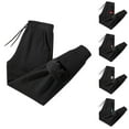 thumbnail image 1 of CFLVAEK Fleece Lined Sweatpants for Men Thermal Winter Joggers Track Pants Big and Tall Drawstring Elastic Waist Pencil Pants with Pockets Dark Gray XXXXL, 1 of 4
