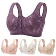 thumbnail image 1 of CFLVAEK Front Closure Bras for Older Women Plus Size Wirefree Push Up Everyday Bras Comfort Full Coverage Sleep Bras Lightly Lifting Bras for Big Bust Pink XL, 1 of 5