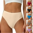 thumbnail image 1 of CFLVAEK Half Wrapped Hip Underwear Briefs for Women Comfort High Waisted Panty Comfort Cotton Tummy Control Underwear Briefs(Coffee XL), 1 of 6