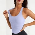 thumbnail image 1 of CFLVAEK Halter Sports Bra for Women High Impact Racerback Sports Bras Ribbed Wireless Longline Bras for Running Workout Purple L, 1 of 6